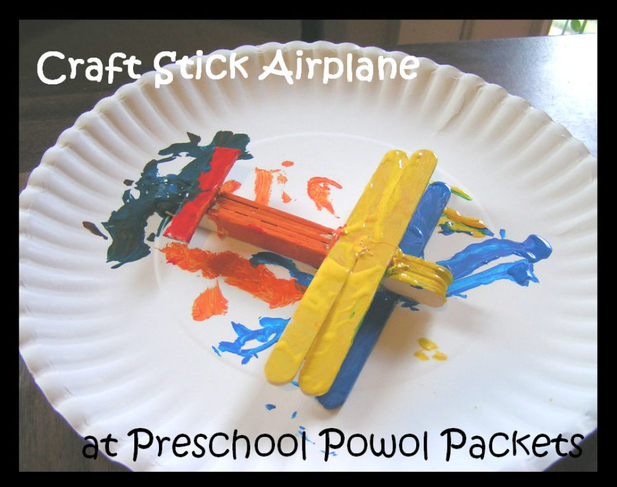 Craft stick airplane